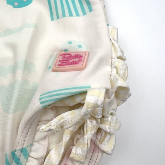 RuffleButts Popsicle Rash Guard Ruffle Swimsuit - Picture 3 of 13